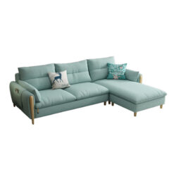 Alternative view of Ghế sofa góc đệm vải viền gỗ sồi L25 – Sự kết hợp tinh tế giữa hiện đại và tự nhiên