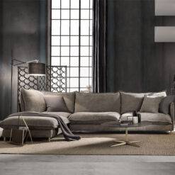 Ghế sofa góc đệm vải cao cấp L27 – Sang trọng, êm ái, giá rẻ tận xưởng Sofa Huy Hoàng