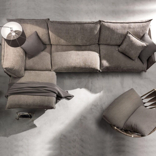 Ghế sofa góc đệm vải cao cấp L27
