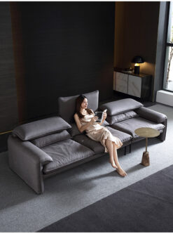 Alternative view of Ghế Sofa Văng Da Lộn Hiện Đại V34 – Đẳng Cấp, Ấm Áp