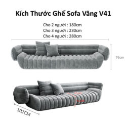 Alternative view of Ghế Sofa Văng Quả Bí Đệm Vải V41 – Thiết Kế Độc Đáo, Êm Ái, Giá Xưởng Tại Sofa Huy Hoàng