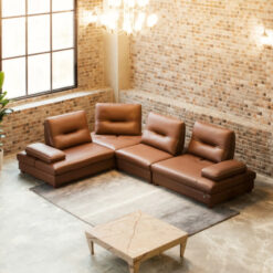 Sofa góc đệm da Carola L36 – Sự kết hợp hoàn hảo giữa sang trọng và tiện nghi
