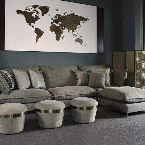 Ghế sofa góc đệm vải cao cấp L27