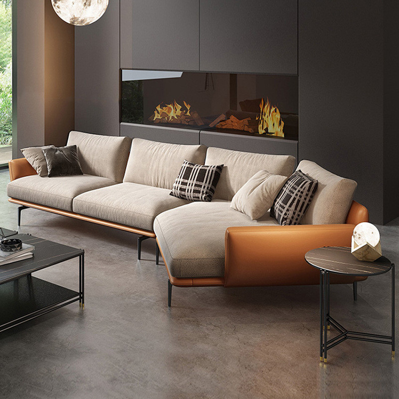 Sofa góc đệm da dáng cong L30 – Hiện đại, sang trọng, giá rẻ tận xưởng Sofa Huy Hoàng - Ảnh 5