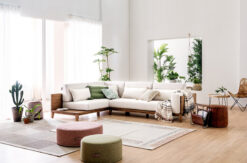 Alternative view of Sofa góc viền gỗ hiện đại L35 – Điểm nhấn sang trọng cho phòng khách đẳng cấp