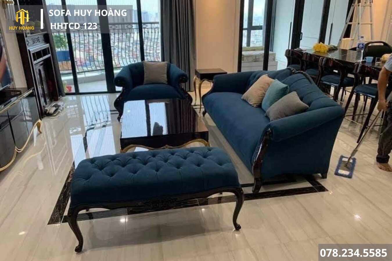 Sofa tân cổ điển HHTCD 123 - Ảnh 2