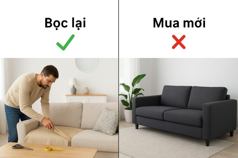 Nên chọn bọc lại hay mua mới khi sofa bị rách ?