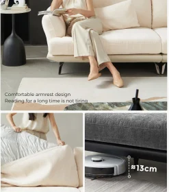 Alternative view of Sofa văng nỉ HHV 264 – Thiết kế hiện đại, êm ái