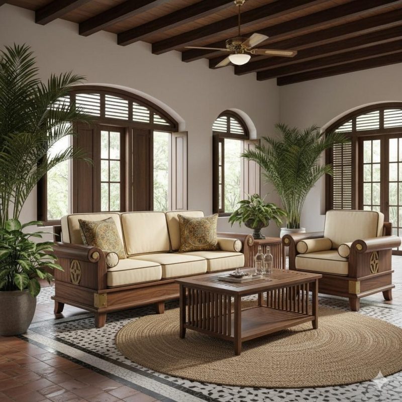 sofa phong cách Indochine