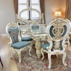 Bộ bàn ghế ăn hoàng gia HHC30 – Sang trọng, đẳng cấp