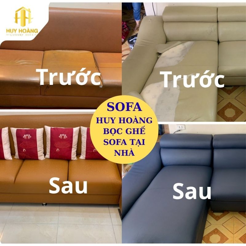 bọc ghế sofa tại nhà - Sofa Huy Hoàng