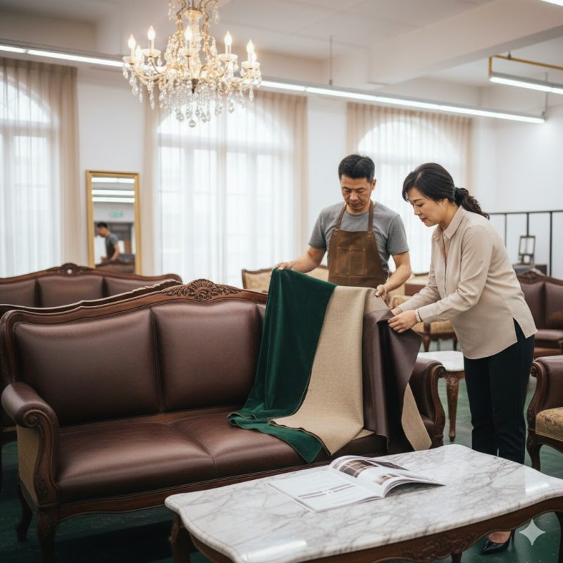 bọc ghế sofa tân cổ điển