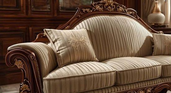 Sofa Indochine HHV 323 phối nệm cao cấp phong cách Đông Dương
