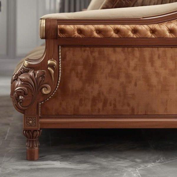 Sofa Indochine HHV 329 – Đường nét mềm mại, chất liệu cao cấp.