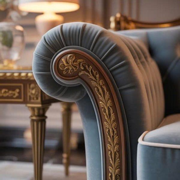 Ghế sofa Tân cổ điển HHV 341 – Điểm nhấn quý phái cho không gian sống.