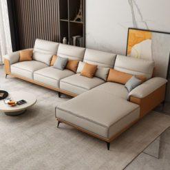 Sofa góc HHL157 phong cách hiện đại, bố cục chữ L cân đối, mang lại không gian ngồi thoải mái và gọn gàng cho phòng khách.