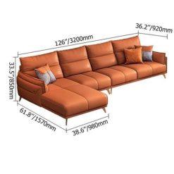Sofa góc HHL290 form dáng cân đối, chắc chắn.