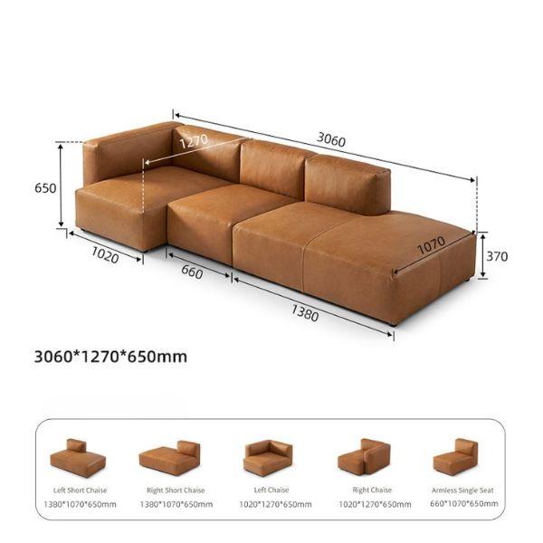 Sofa góc HHL293 dễ kết hợp bàn trà và nội thất phòng khách.