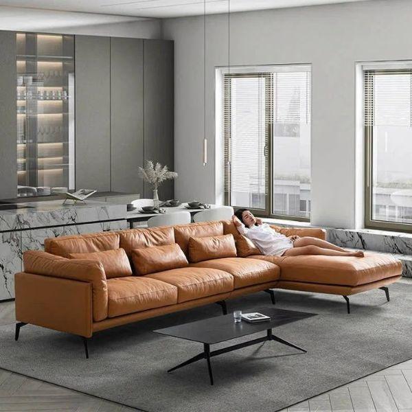 Sofa góc HHL302 thiết kế hiện đại, tối ưu không gian phòng khách.