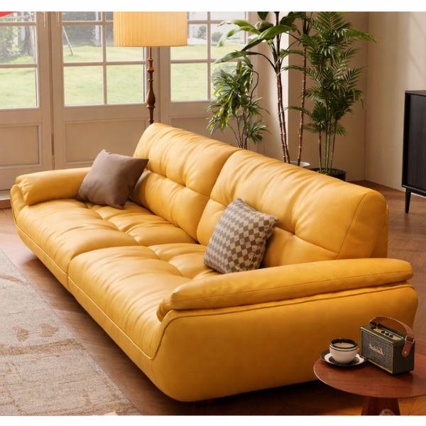 Cận cảnh chất liệu cao cấp và đường may sắc nét của sofa văng HHV 485 Sofa Huy Hoàng