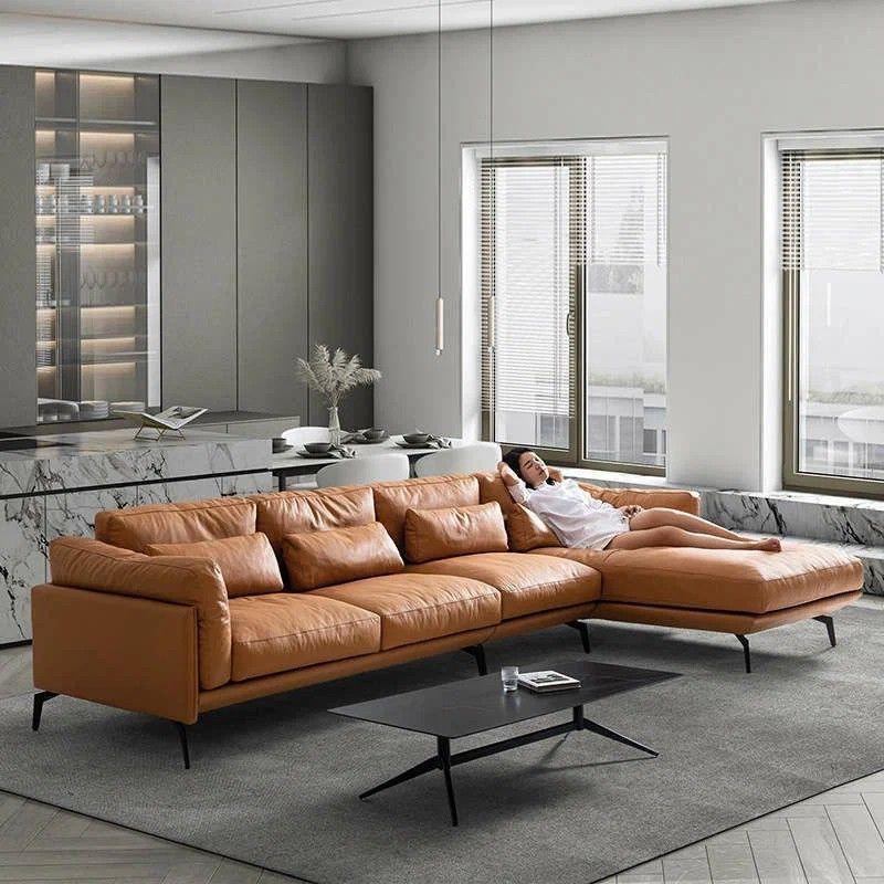 Sofa HHL285 sử dụng đệm mút êm ái, đàn hồi tốt.