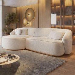 Sofa HHL280 sử dụng đệm mút êm ái, đàn hồi tốt.
