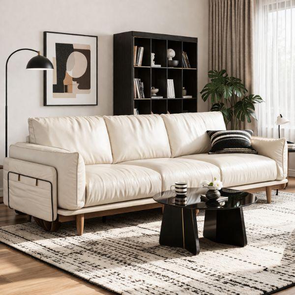 Cận cảnh chất liệu cao cấp và đường may tỉ mỉ của sofa văng HHL 342 Sofa Huy Hoàng