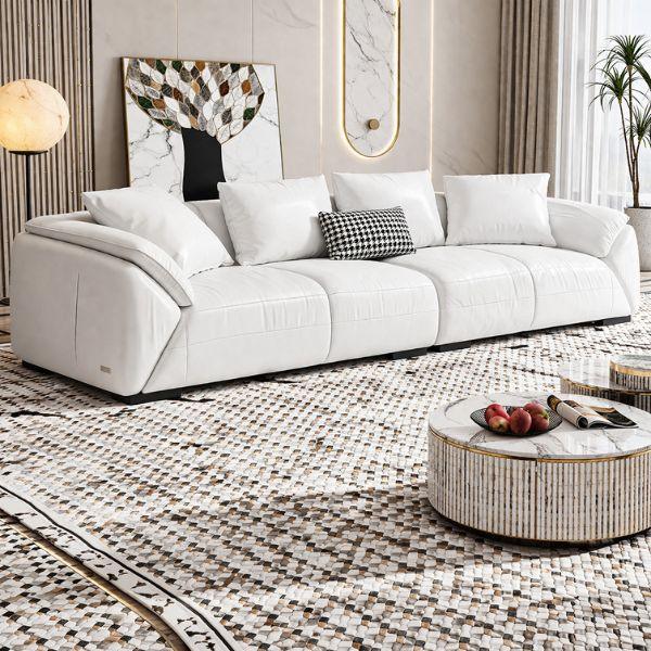 Cận cảnh chất liệu cao cấp và đường may tỉ mỉ của sofa văng HHV 348 Sofa Huy Hoàng