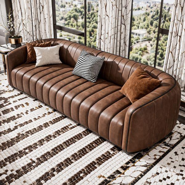 Cận cảnh chất liệu cao cấp và đường may tỉ mỉ của sofa văng HHV 520 Sofa Huy Hoàng