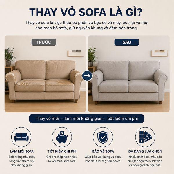 Thay vỏ sofa