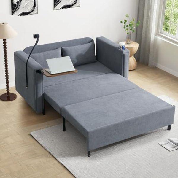 Sofa giường HHK 11 sở hữu thiết kế hiện đại, dễ dàng chuyển đổi từ sofa sang giường, mang đến sự tiện nghi và tối ưu không gian sống cho mọi gia đình.