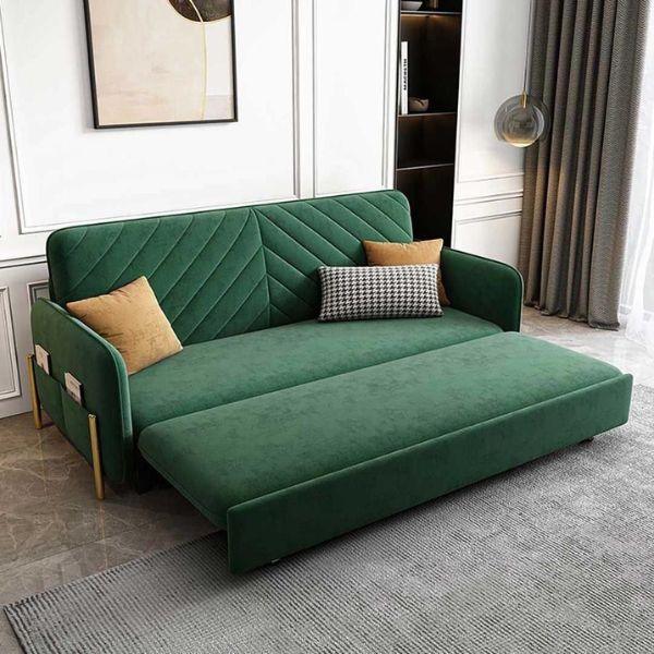 Sofa văng HHA 12 được làm từ chất liệu cao cấp, khung chắc chắn và đệm mút êm ái, mang lại cảm giác thoải mái và độ bền lâu dài.