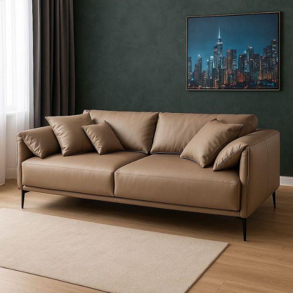 Sofa văng HHA 10 sở hữu thiết kế hiện đại, tinh gọn và sang trọng, giúp không gian phòng khách trở nên hài hòa và đẳng cấp hơn.
