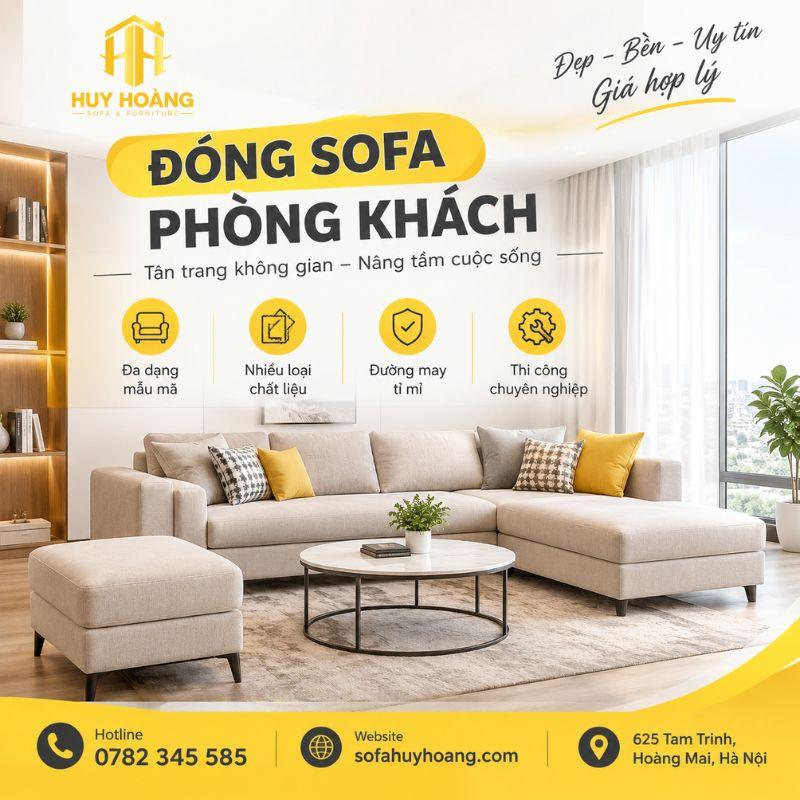 Đóng sofa phòng khách theo yêu