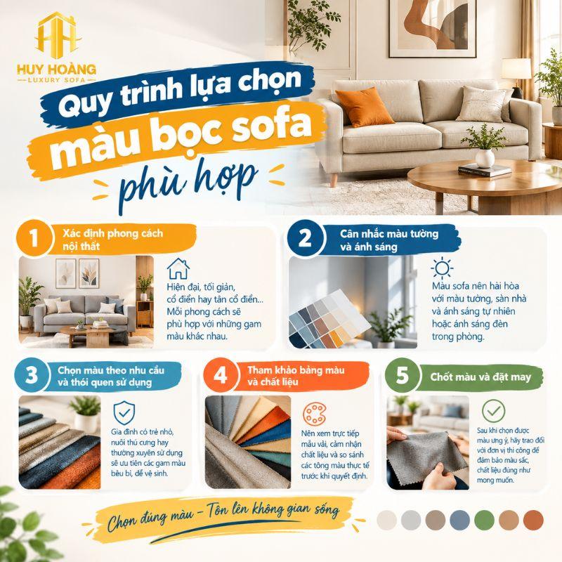 Lựa chọn Cách phối màu sofa với màu tường hài hòa giữa các gam màu trung tính như be, kem, xám và nâu giúp không gian trở nên tinh tế, sang trọng hơn.